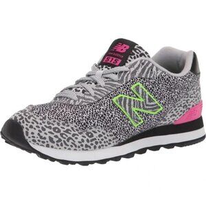 New Balance 515v3 Black White Leopard Print Pink Neon Sneakers Size 8.5 Athletic